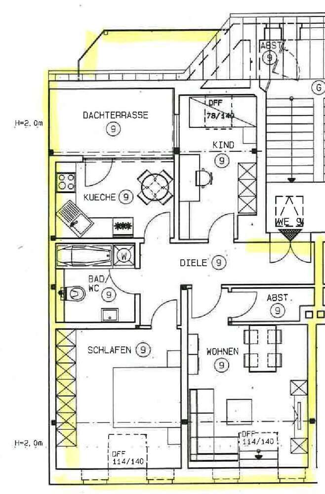 vermietete Eigentumswohnung mit Dachterrasse in Leipzig- Gohlis