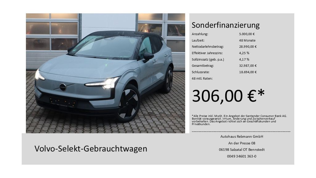 Volvo EX30 12.820 km 32.990 &euro; Salzatal OT Bennstedt 06198