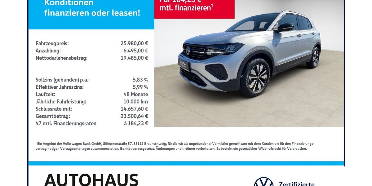 VW T-Cross 11.408 km 25.480 &euro; Bitterfeld-Wolfen 06749