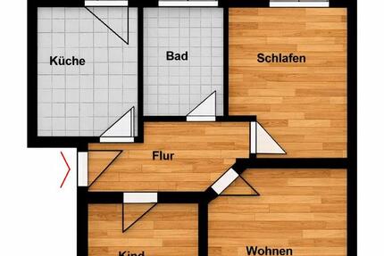 Wohnung Halle (Saale) Damaschkestraße - 3 Zimmer, 72 m&sup2;, 660&euro; | Angebot:26003583