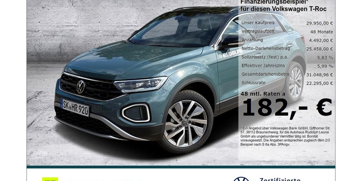 VW T-Roc 9.100 km 29.950 &euro; Leuna 06237