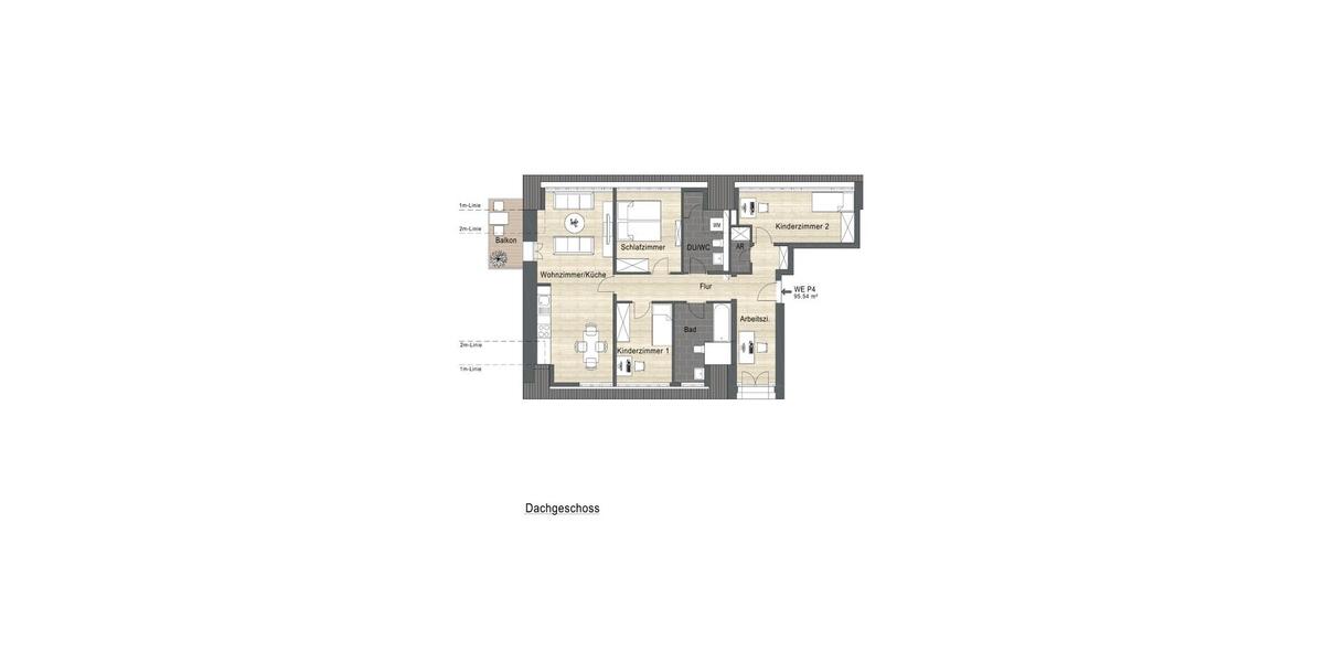 Etagenwohnung Halle (Saale) Dölau - 4 Zimmer, 94 m&sup2;, 1.015&euro; | Angebot:25839758