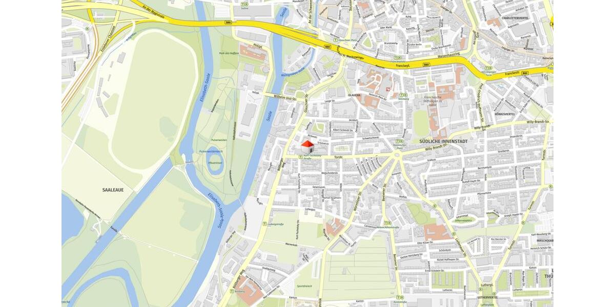 Dachgeschoßwohnung Halle (Saale) Damaschkestraße - 2.5 Zimmer, 71 m&sup2;, 575&euro; | Angebot:26455546