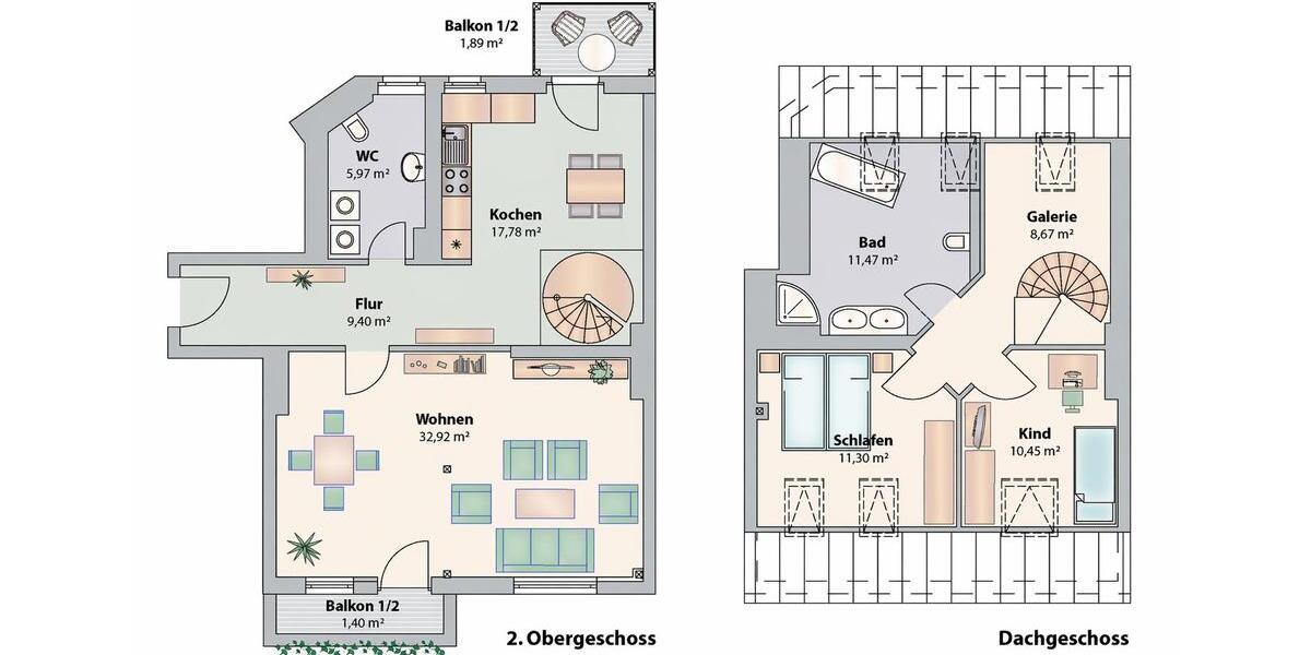 Maisonettenwohnung Halle (Saale) Damaschkestraße - 3 Zimmer, 110 m&sup2;, 195.000&euro; | Angebot:26370276