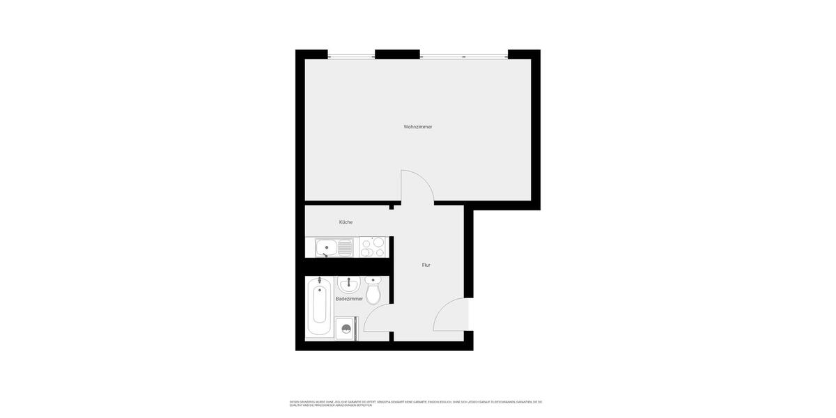 Etagenwohnung Halle (Saale) Halle-Neustadt - 1 Zimmer, 35 m&sup2;, 300&euro; | Angebot:26368418