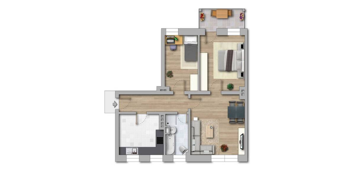 Etagenwohnung Merseburg - 3 Zimmer, 71 m&sup2;, 465&euro; | Angebot:26851569