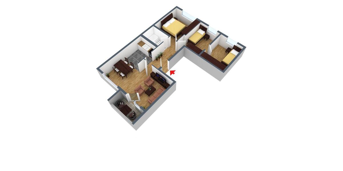 Etagenwohnung Halle (Saale) Halle-Neustadt - 4 Zimmer, 65 m&sup2;, 345&euro; | Angebot:24810975