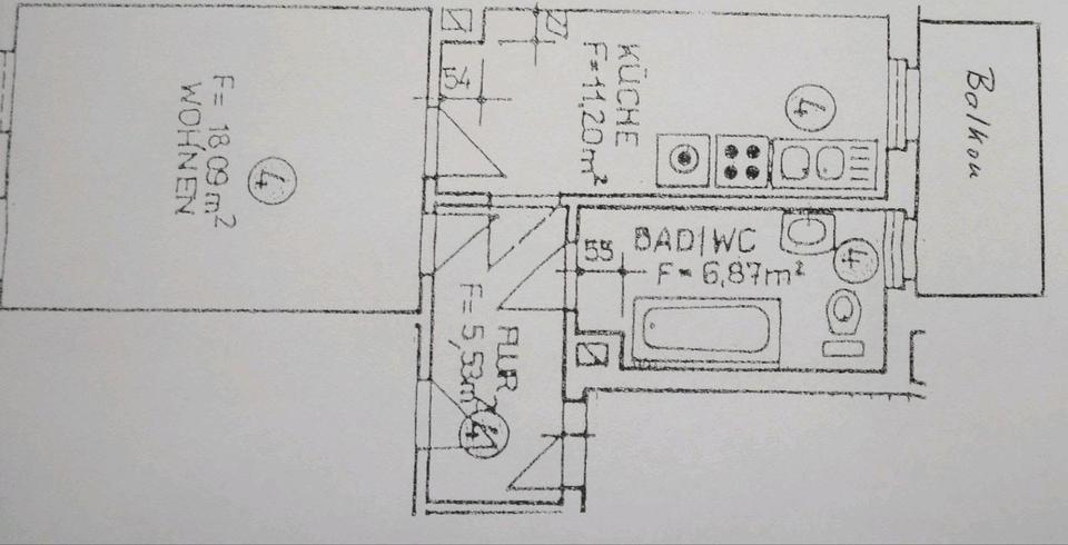 Erdgeschoßwohnung Salzatal - 1 Zimmer, 44 m&sup2;, 790&euro; | Angebot:26234225
