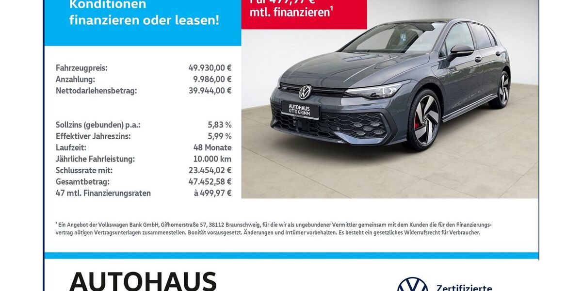VW Golf 3.500 km 47.990 &euro; Bitterfeld-Wolfen 06749