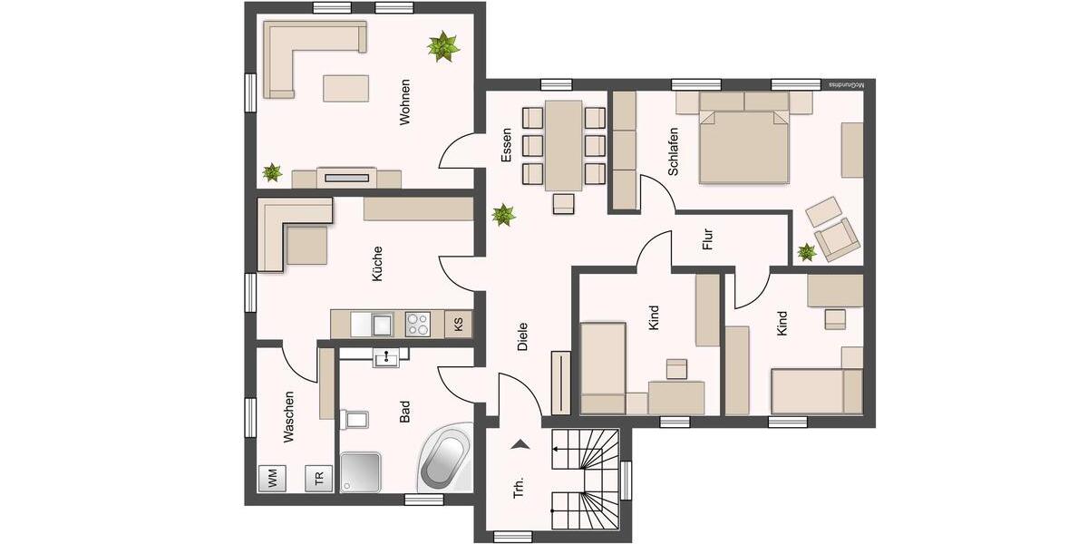 Etagenwohnung Delitzsch - 4 Zimmer, 140 m&sup2;, 1.372&euro; | Angebot:26050298