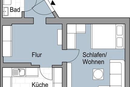 Wohnung Halle (Saale) - 1.5 Zimmer, 42 m&sup2;, 370&euro; | Angebot:26541156