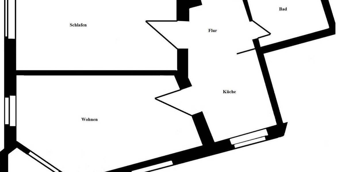 Etagenwohnung Halle (Saale) Giebichenstein - 2 Zimmer, 53 m&sup2;, 92.000&euro; | Angebot:26569316