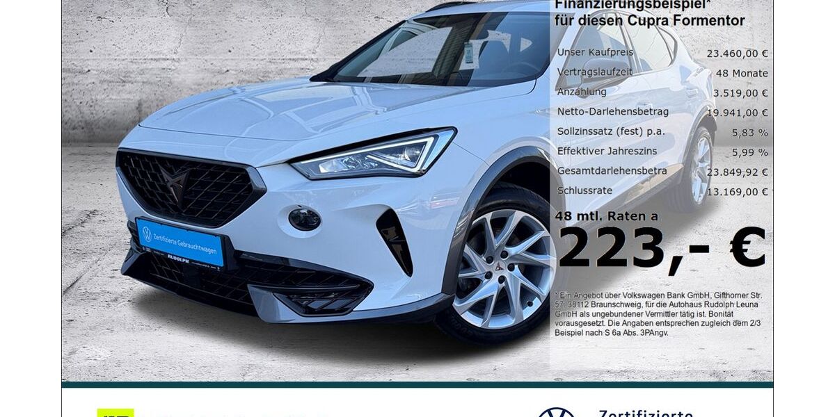 Cupra Formentor 36.600 km 22.950 &euro; Leuna 06237