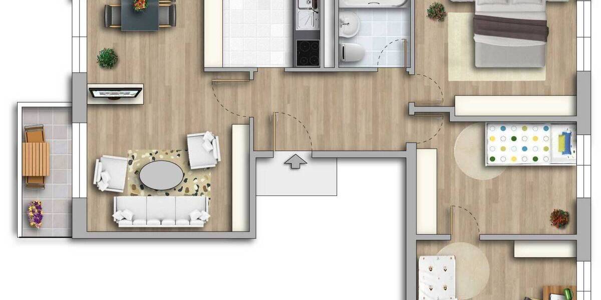 Etagenwohnung Halle (Saale) Südliche Neustadt - 4 Zimmer, 64 m&sup2;, 375&euro; | Angebot:26805914