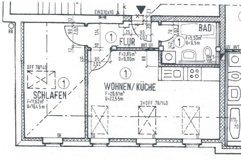 Dachgeschoßwohnung Halle (Saale) Damaschkestraße - 2 Zimmer, 38 m&sup2;, 425&euro; | Angebot:25796823