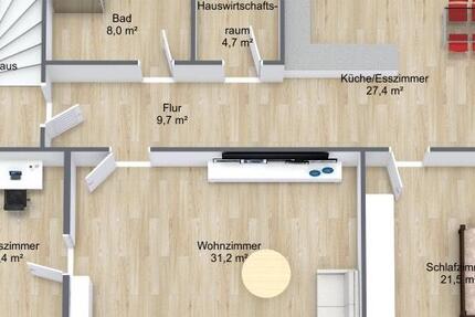 Wohnung Seegebiet Mansfelder Land - 3 Zimmer, 130 m&sup2;, 1.100&euro; | Angebot:25418013