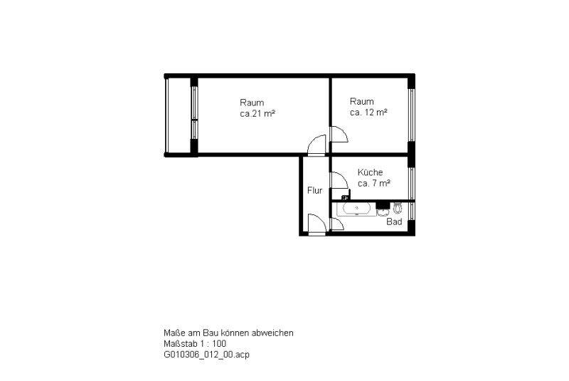 Etagenwohnung Halle (Saale) Südstadt - 2 Zimmer, 49 m&sup2;, 299&euro; | Angebot:26205450