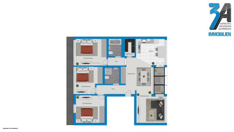 Etagenwohnung Halle (Saale) Dölau - 4 Zimmer, 117 m&sup2;, 1.392&euro; | Angebot:26338197