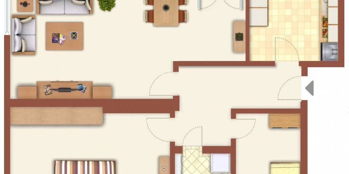 Etagenwohnung Bad Dürrenberg - 3 Zimmer, 66 m&sup2;, 550&euro; | Angebot:26902120
