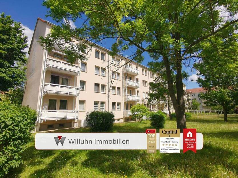 Bezugsfreie 3-Raum-Wohnung mit Balkon und EBK in ruhiger Lage - Toppreis