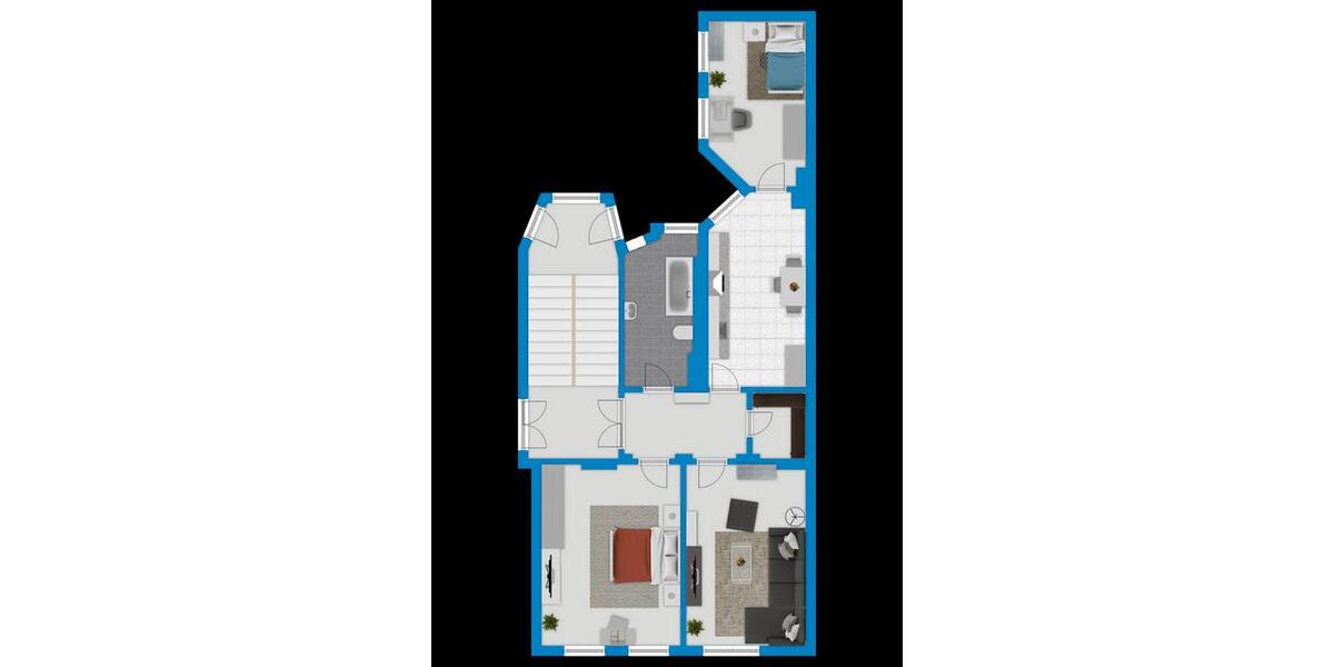 Etagenwohnung Halle (Saale) Büschdorf - 3 Zimmer, 79 m&sup2;, 632&euro; | Angebot:25931817