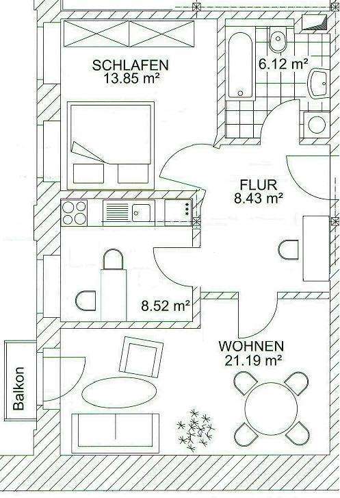 Wohnung zum Mieten in Leipzig 565 € 60.6 m²