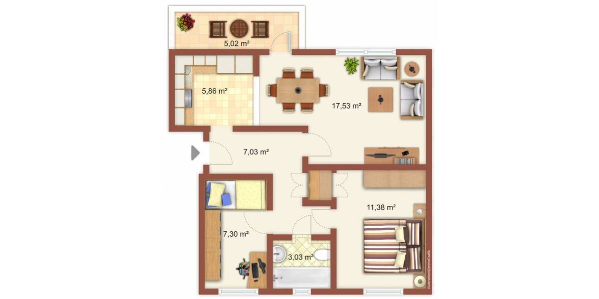 Etagenwohnung Bad Dürrenberg - 3 Zimmer, 55 m&sup2;, 365&euro; | Angebot:26105615