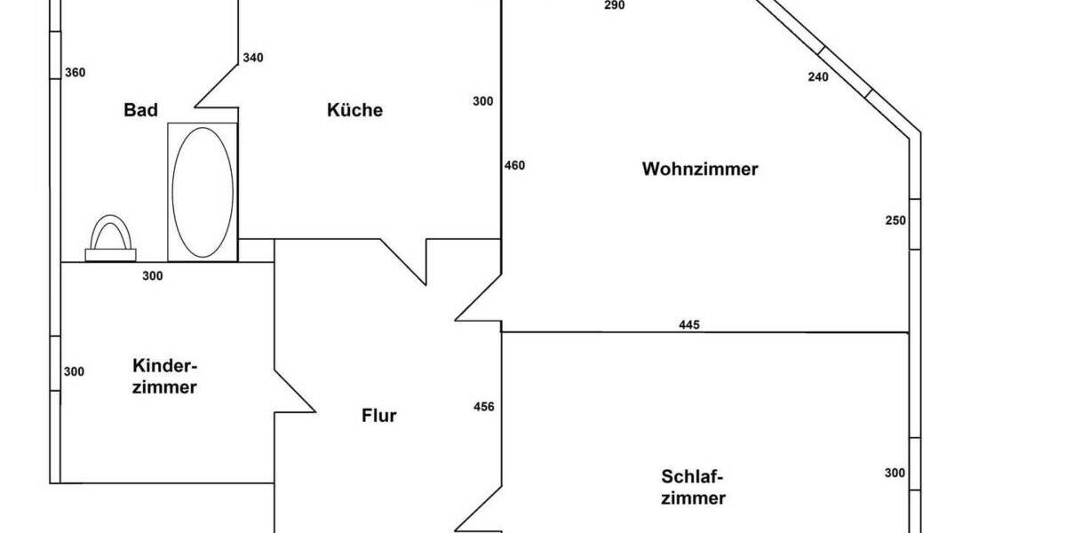 Etagenwohnung Markranstädt Seebenisch - 3 Zimmer, 64 m&sup2;, 385&euro; | Angebot:26876042