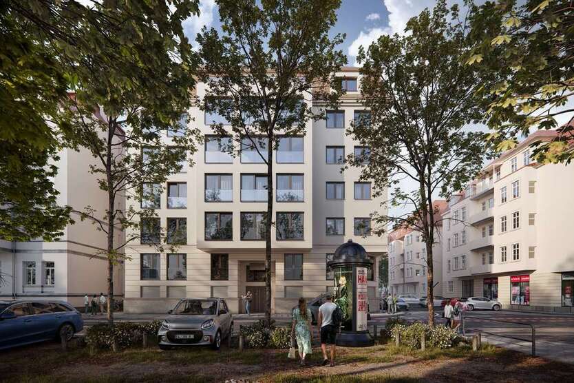 4-Raum-Wohnung in KfW40-Neubauprojekt in der Südvorstadt mit Balkon und Bad mit Wanne & Dusche