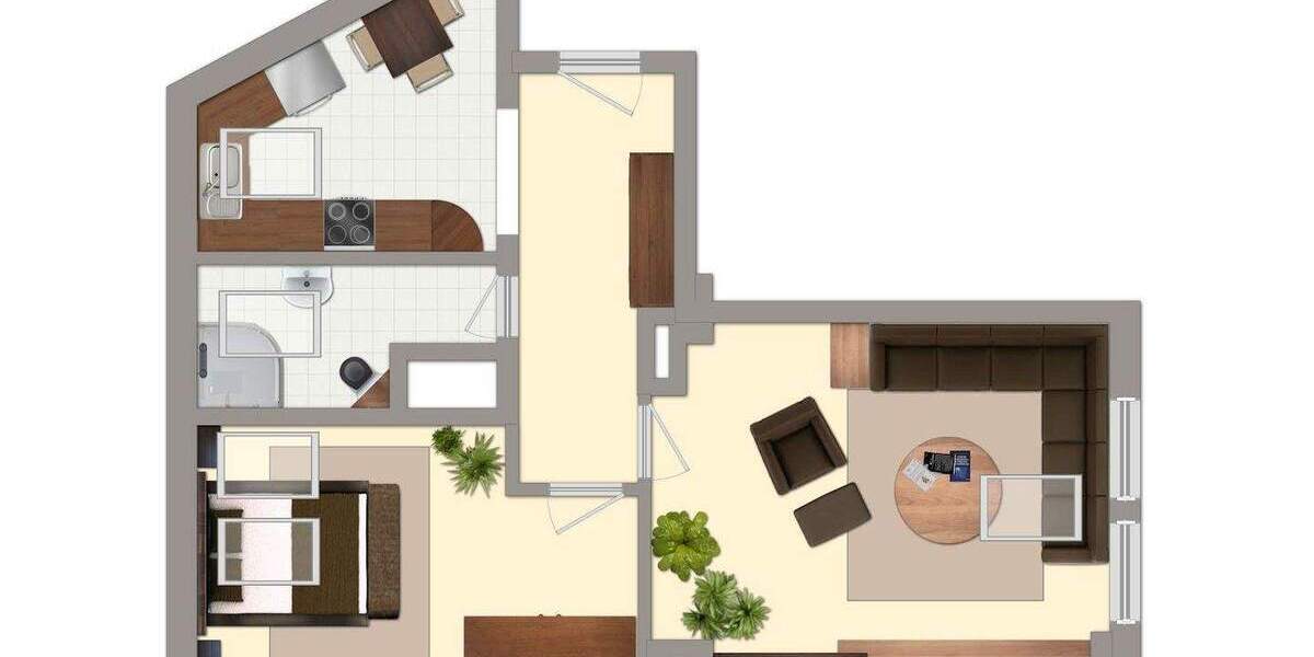 Etagenwohnung Merseburg - 2 Zimmer, 58 m&sup2;, 349&euro; | Angebot:24498778