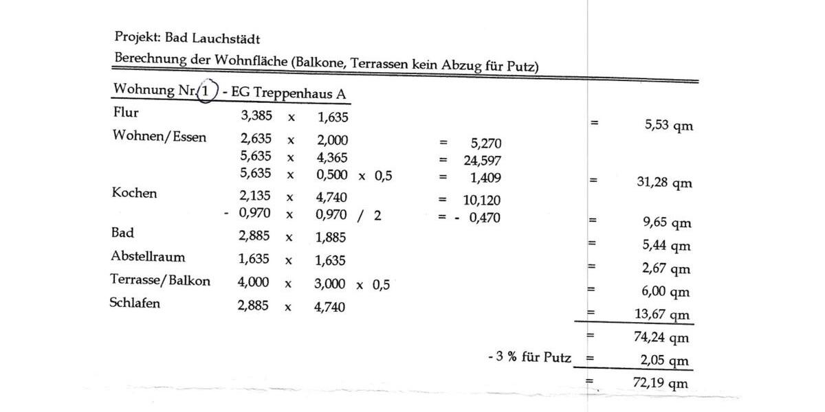 Erdgeschoßwohnung Bad Lauchstädt - 2 Zimmer, 72 m&sup2;, 540&euro; | Angebot:25844363