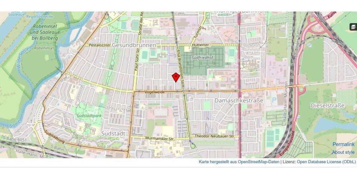 Etagenwohnung Halle (Saale) Gesundbrunnen - 2 Zimmer, 61 m&sup2;, 149.000&euro; | Angebot:26826060