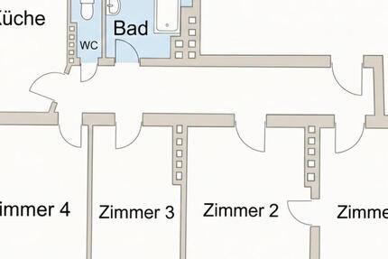 Wohnung Halle (Saale) Damaschkestraße - 4 Zimmer, 106 m&sup2;, 950&euro; | Angebot:25349514