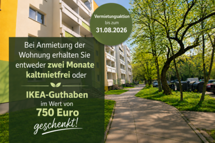 Wohnung Halle (Saale) Neustadt - 3 Zimmer, 59 m&sup2;, 430&euro; | Angebot:27070165