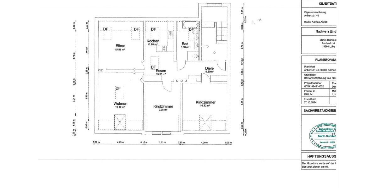 Dachgeschoßwohnung Köthen (Anhalt) - 3.5 Zimmer, 86 m&sup2;, 585&euro; | Angebot:26014030