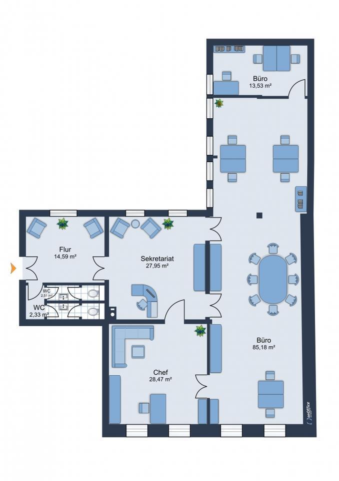 Hochwertige Bürofläche am Marktplatz - 176 m² - 360° Besichtigung