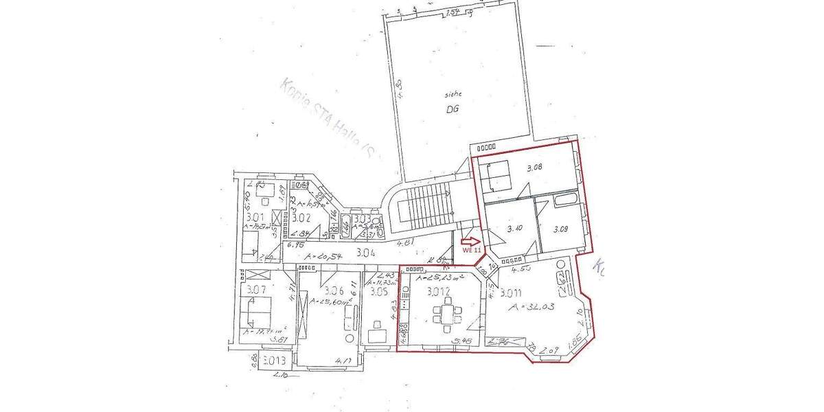 Etagenwohnung Halle (Saale) Giebichenstein - 2 Zimmer, 103 m&sup2;, 245.000&euro; | Angebot:25999368
