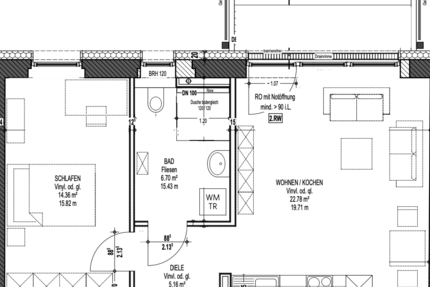 Wohnung zum Mieten in Merseburg 653,70 € 53.36 m² 2 zimmer