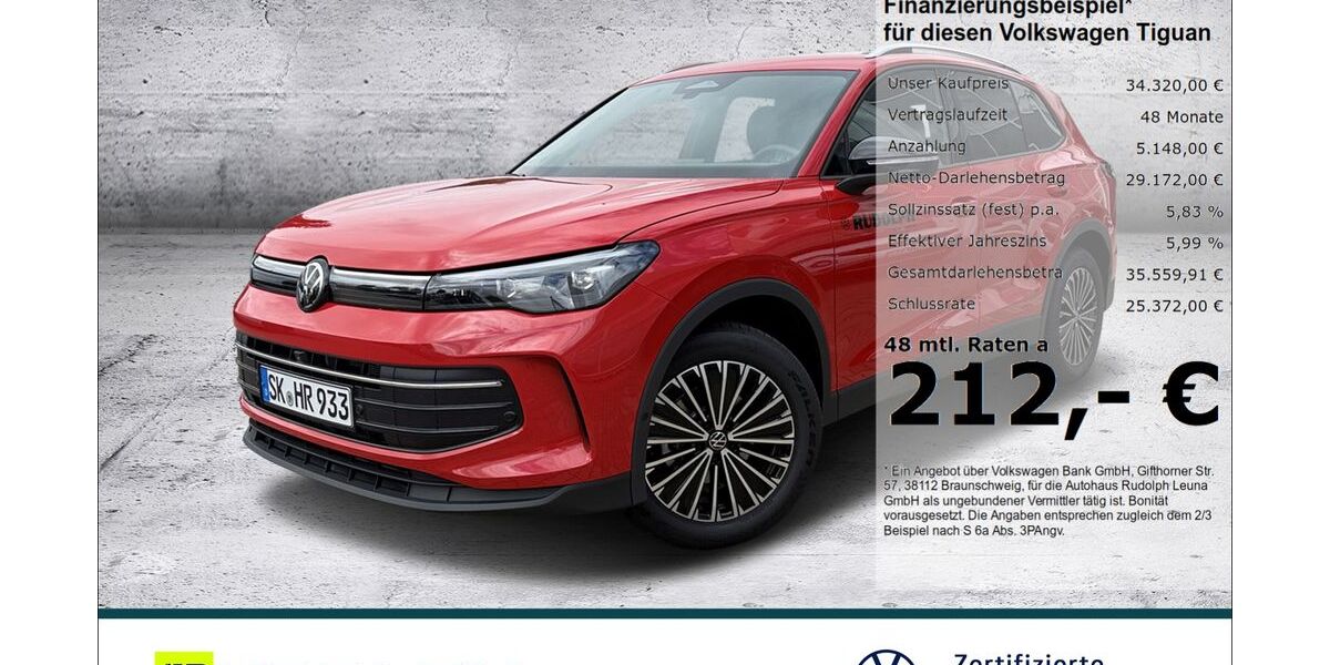 VW Tiguan 21.900 km 34.320 &euro; Leuna 06237