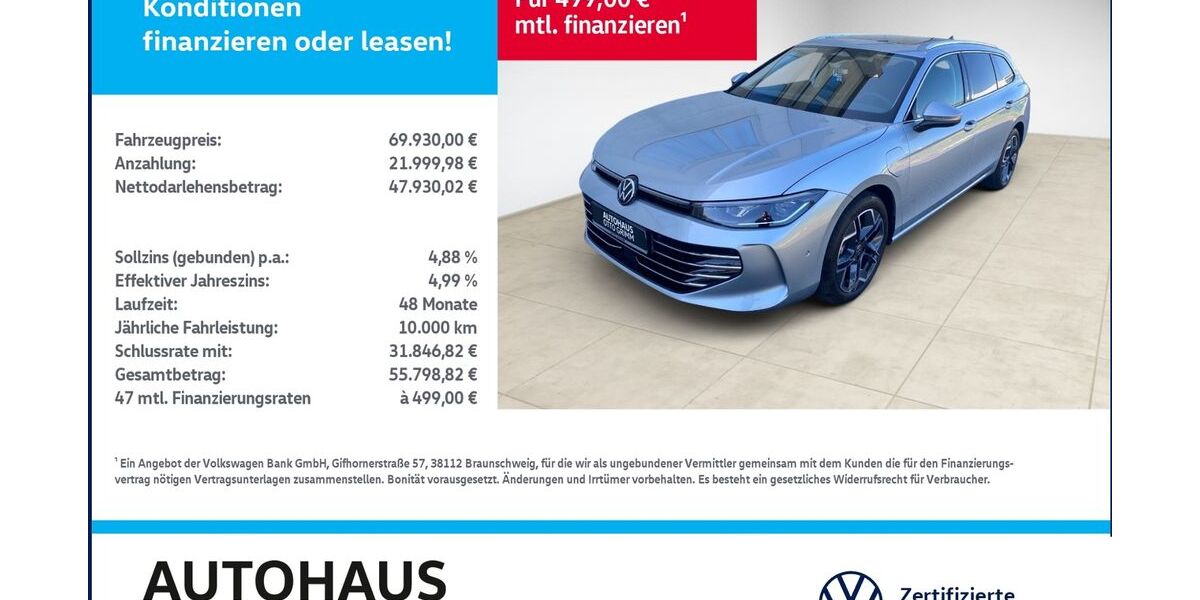 VW Passat Variant 3.500 km 69.930 &euro; Bitterfeld-Wolfen 06749