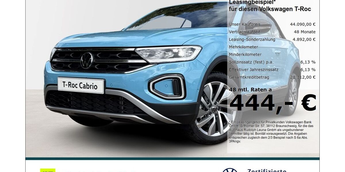 VW T-Roc 2.500 km 38.850 &euro; Leuna 06237