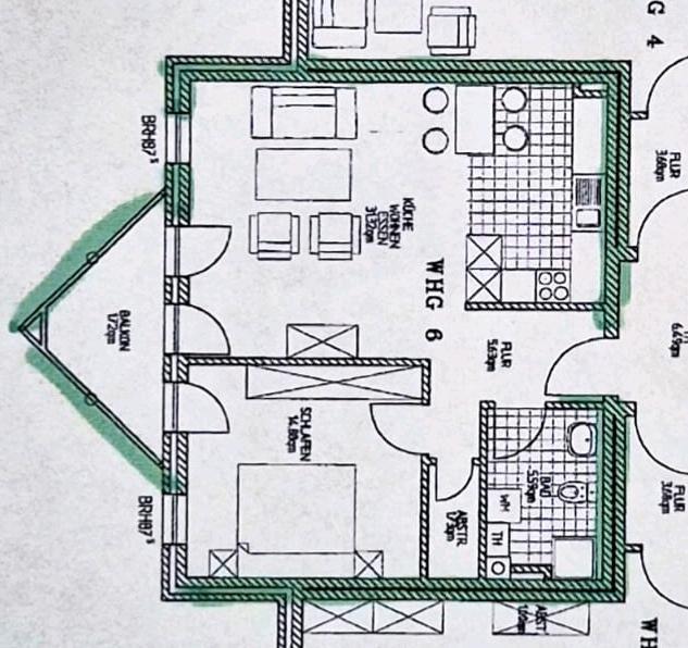 Etagenwohnung Bitterfeld-Wolfen Bitterfeld - 2 Zimmer, 60 m&sup2;, 149.000&euro; | Angebot:26597474