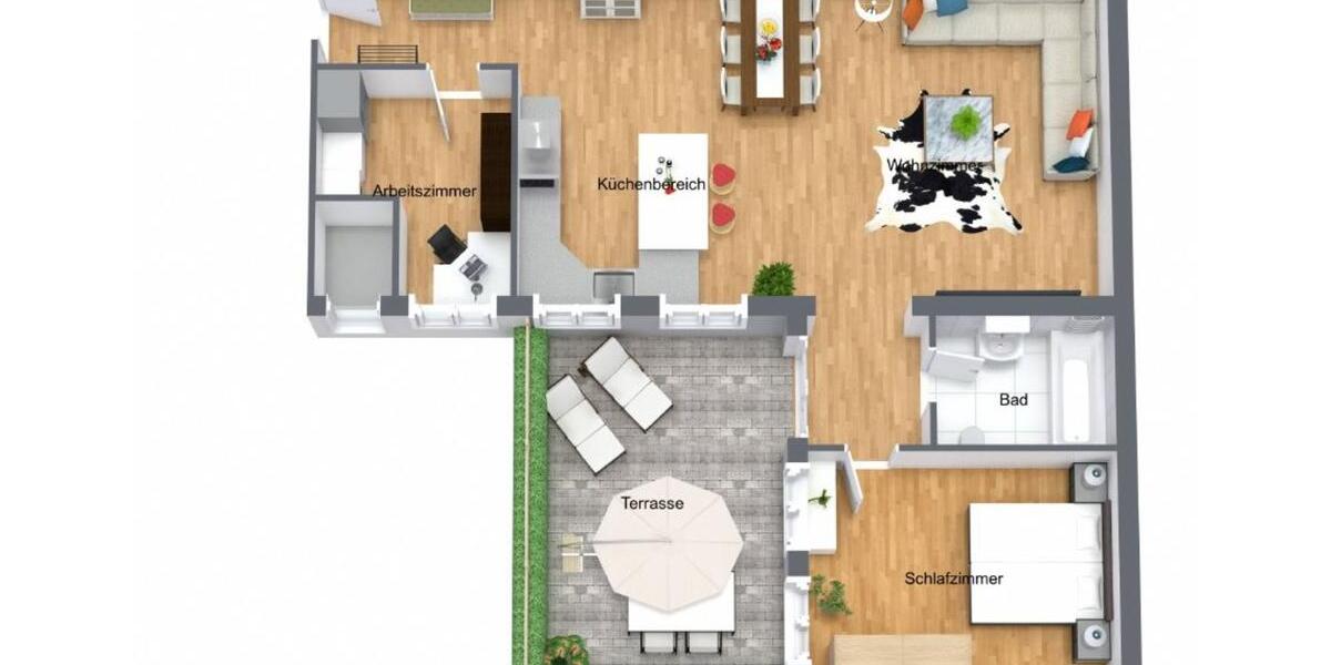 Erdgeschoßwohnung Halle (Saale) Damaschkestraße - 3 Zimmer, 100 m&sup2;, 800&euro; | Angebot:24963401