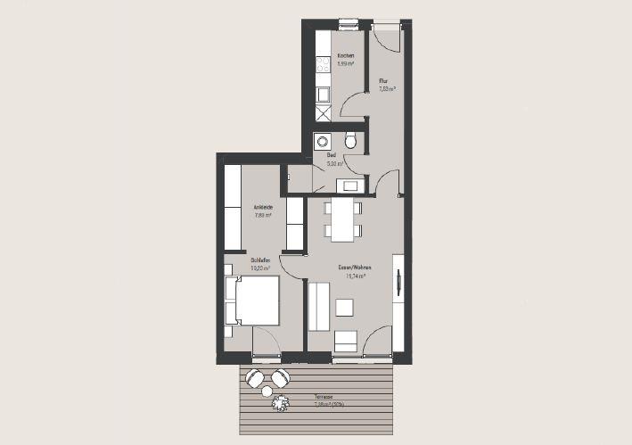 Erdgeschoßwohnung Halle (Saale) Damaschkestraße - 2 Zimmer, 64 m&sup2;, 740&euro; | Angebot:26544732