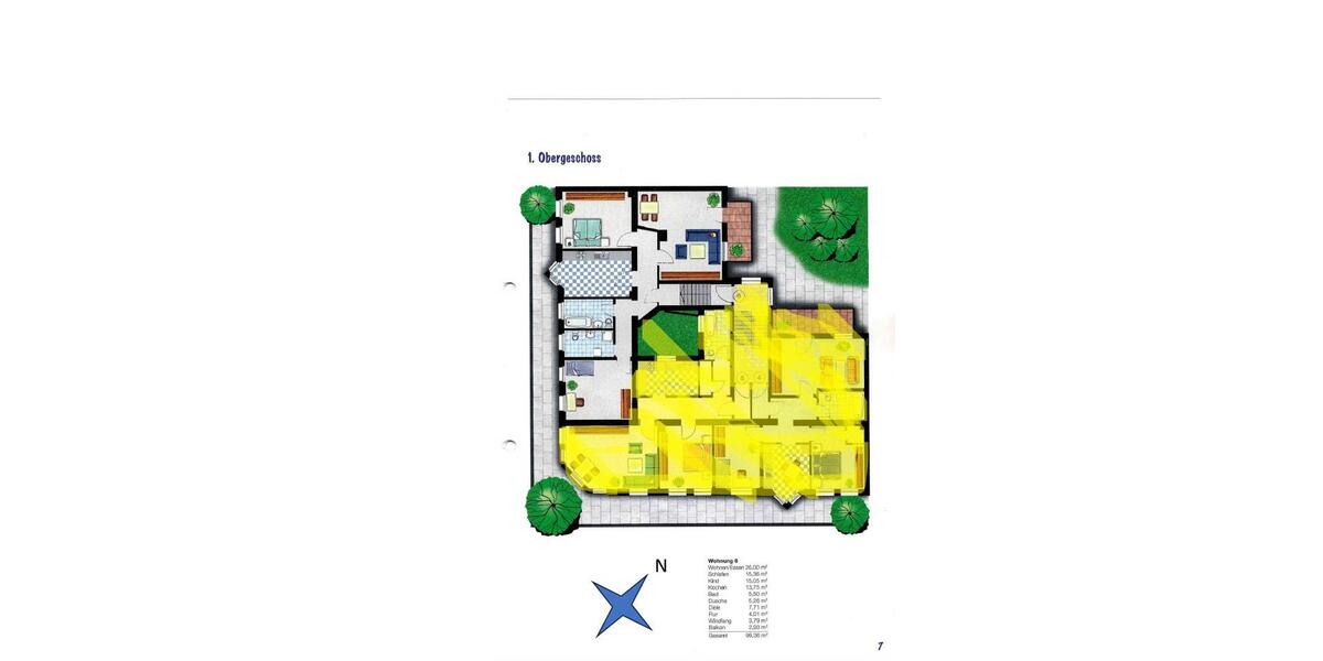 Etagenwohnung Halle (Saale) Am Wasserturm/Thaerviertel - 3 Zimmer, 99 m&sup2;, 295.000&euro; | Angebot:27176061