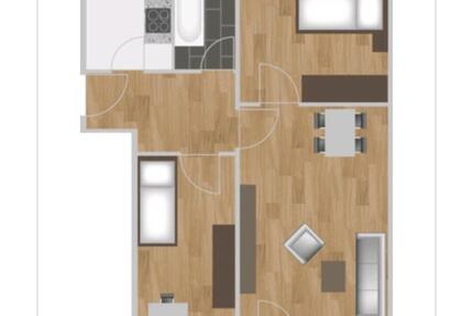 Wohnung Halle (Saale) Frohe Zukunft - 3 Zimmer, 60 m&sup2;, 500&euro; | Angebot:25364678