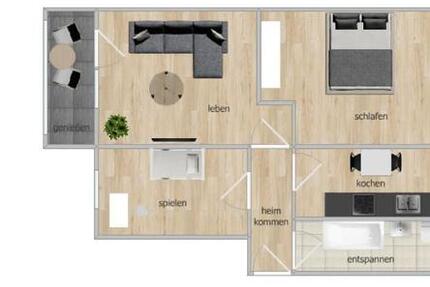 Wohnung Südliches Anhalt Pfaffendorf - 3 Zimmer, 60 m&sup2;, 280&euro; | Angebot:24441719