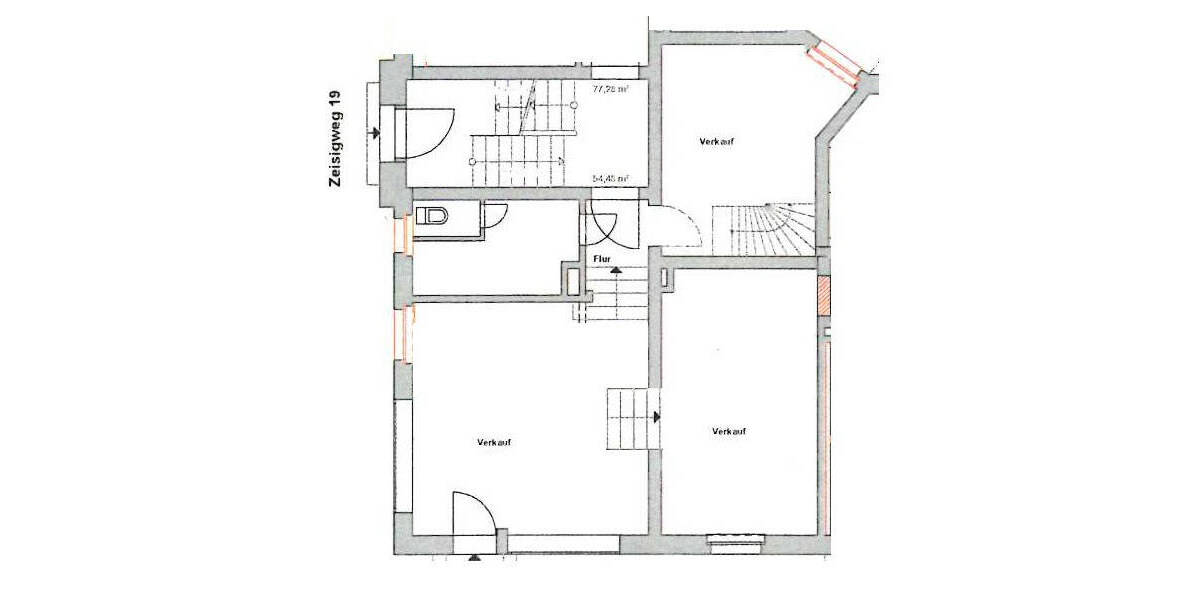 Gewerbeobjekt Halle (Saale) Damaschkestraße - 2 Zimmer, 73 m&sup2;, 185&euro; | Angebot:26687132