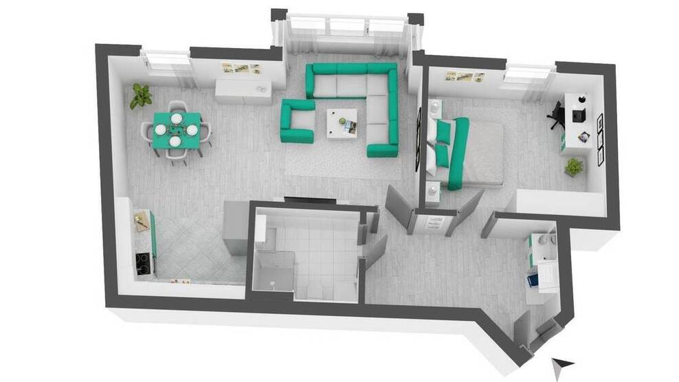 2 Zimmer | Voll möbliert + Küche | altersgerecht | Aufzug | Keller