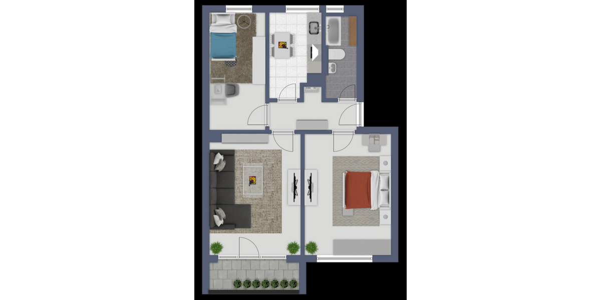 Etagenwohnung Bad Lauchstädt Kleinlauchstädt - 3 Zimmer, 58 m&sup2;, 379&euro; | Angebot:25985481